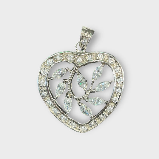 Anhänger / Herz / Zirkonia / 925er Sterlingsilber