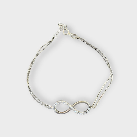 Bracelet / Zirconia / Infinity / 925 Sterling Silver