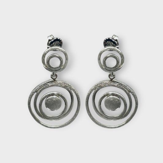 Ohrringe / Rund /Abstrakt / 925er Sterlingsilber