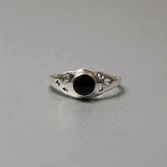 Onyx Ring aus 925 Silber