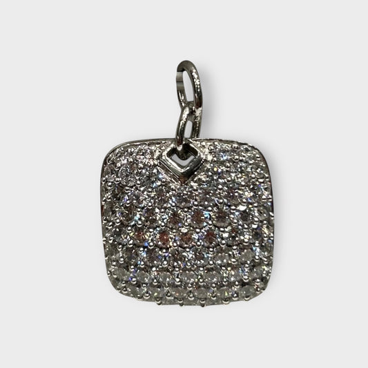 Anhänger / Viereck  / Zirkonia / 925er Sterlingsilber