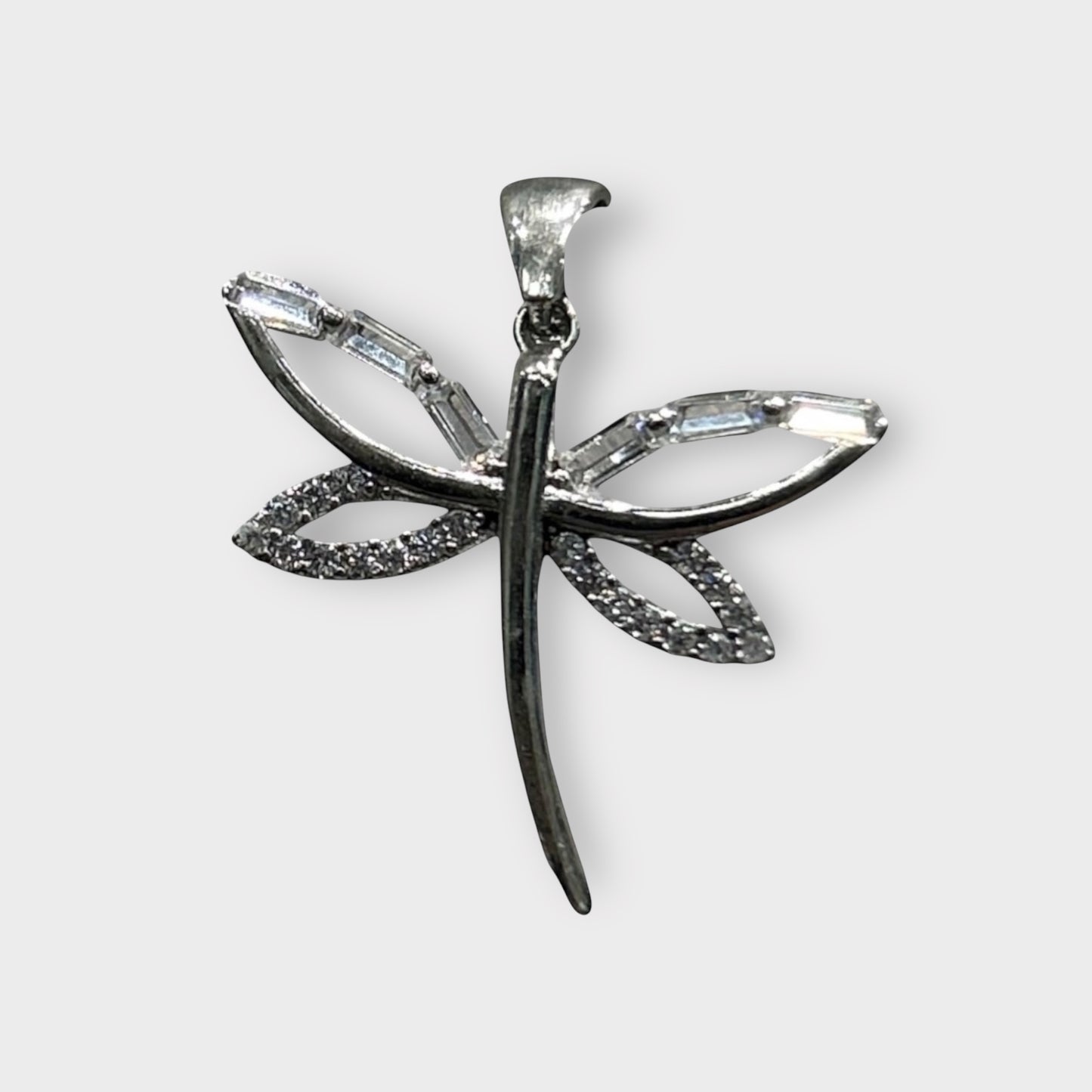 Pendant / Dragonfly / Zirconia / 925 Sterling Silver