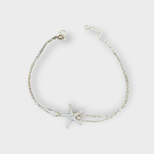 Bracelet / Zirconia / Starfish / 925 Sterling Silver