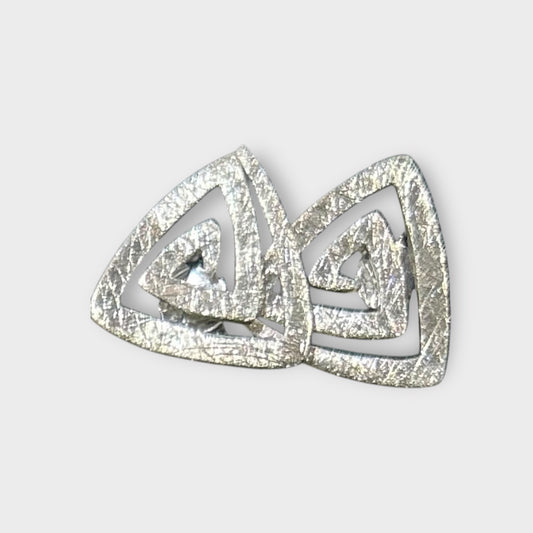 Earrings / Studs / Triangle / Spiral / 925 Sterling Silver