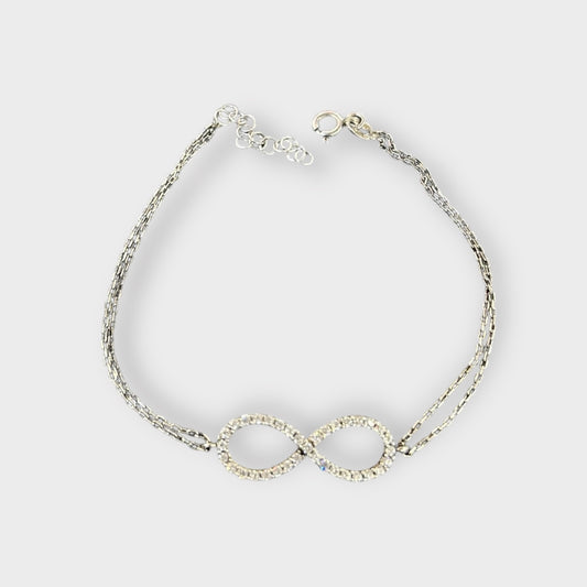 Bracelet / Zirconia / Infinity / 925 Sterling Silver