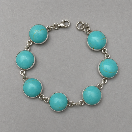 Armband aus 925 Silber mit natürlichem Türkis