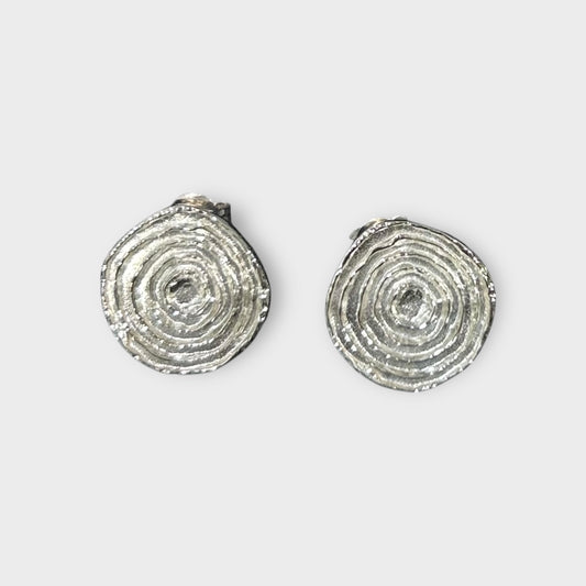 Earrings / Studs / Round / Spiral / 925 Sterling Silver