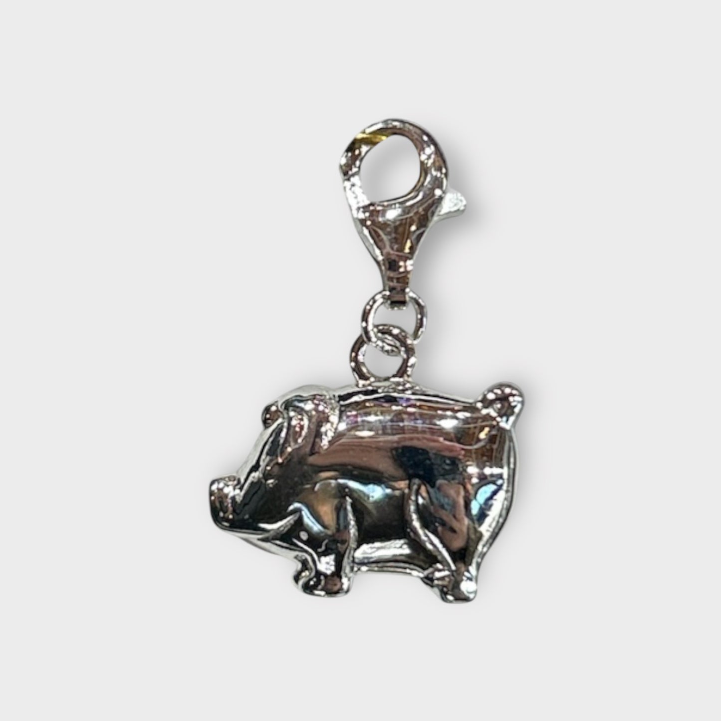 Pendant / Pig / Charm / 925 Sterling Silver