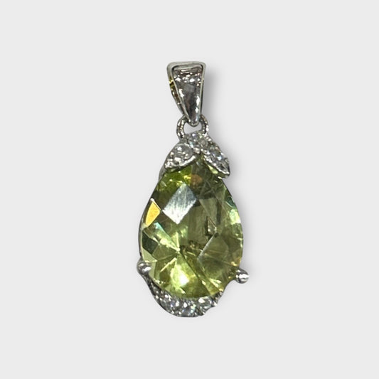 Anhänger / Grün  / Zirkonia / 925er Sterlingsilber