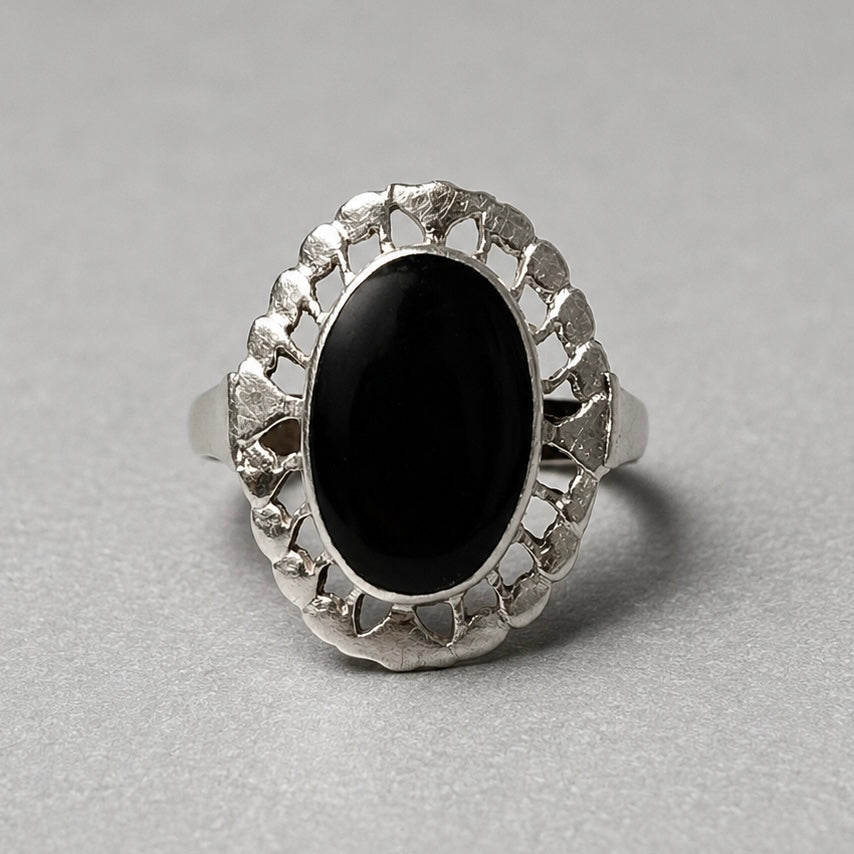Onyx Ring aus 925 Silber