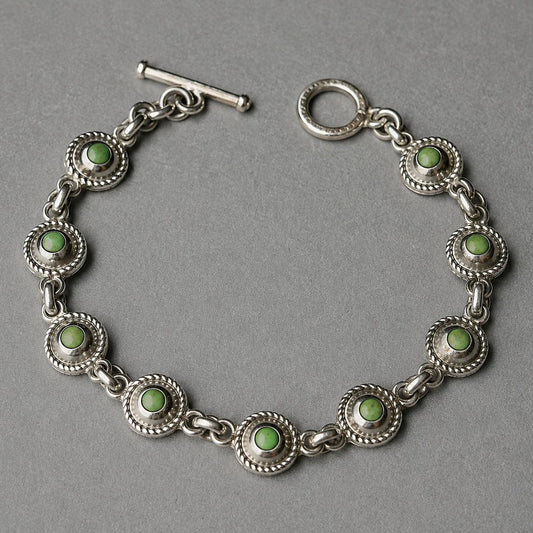 Silberarmband mit Chrysopras – 925 Silber