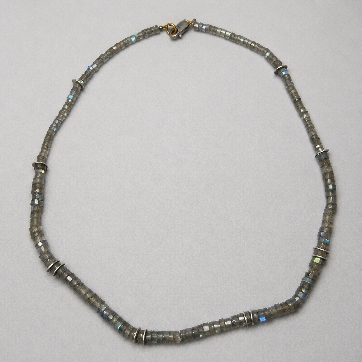Mondsteinkette mit Labradorit aus 925 Silber