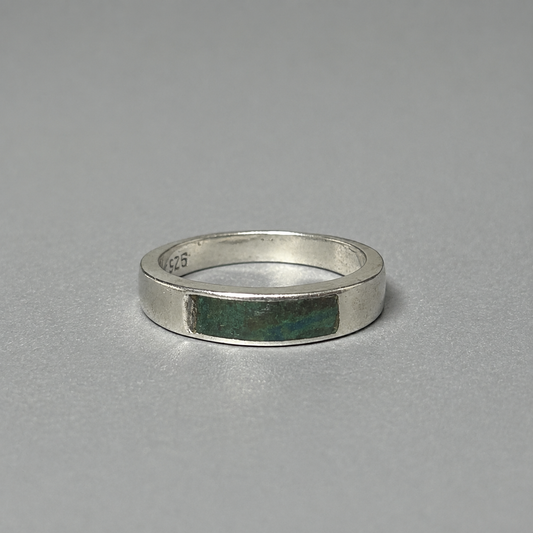 Ring aus 925 Sterling Silber mit Malachit-Einlage