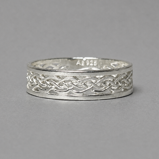 925 Silber Ring mit keltischem Flechtmuster