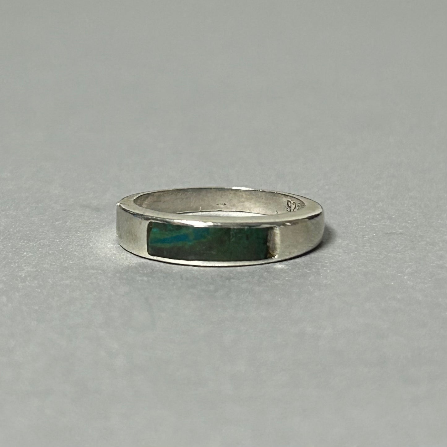 Ring aus 925 Sterling Silber mit Malachit-Einlage