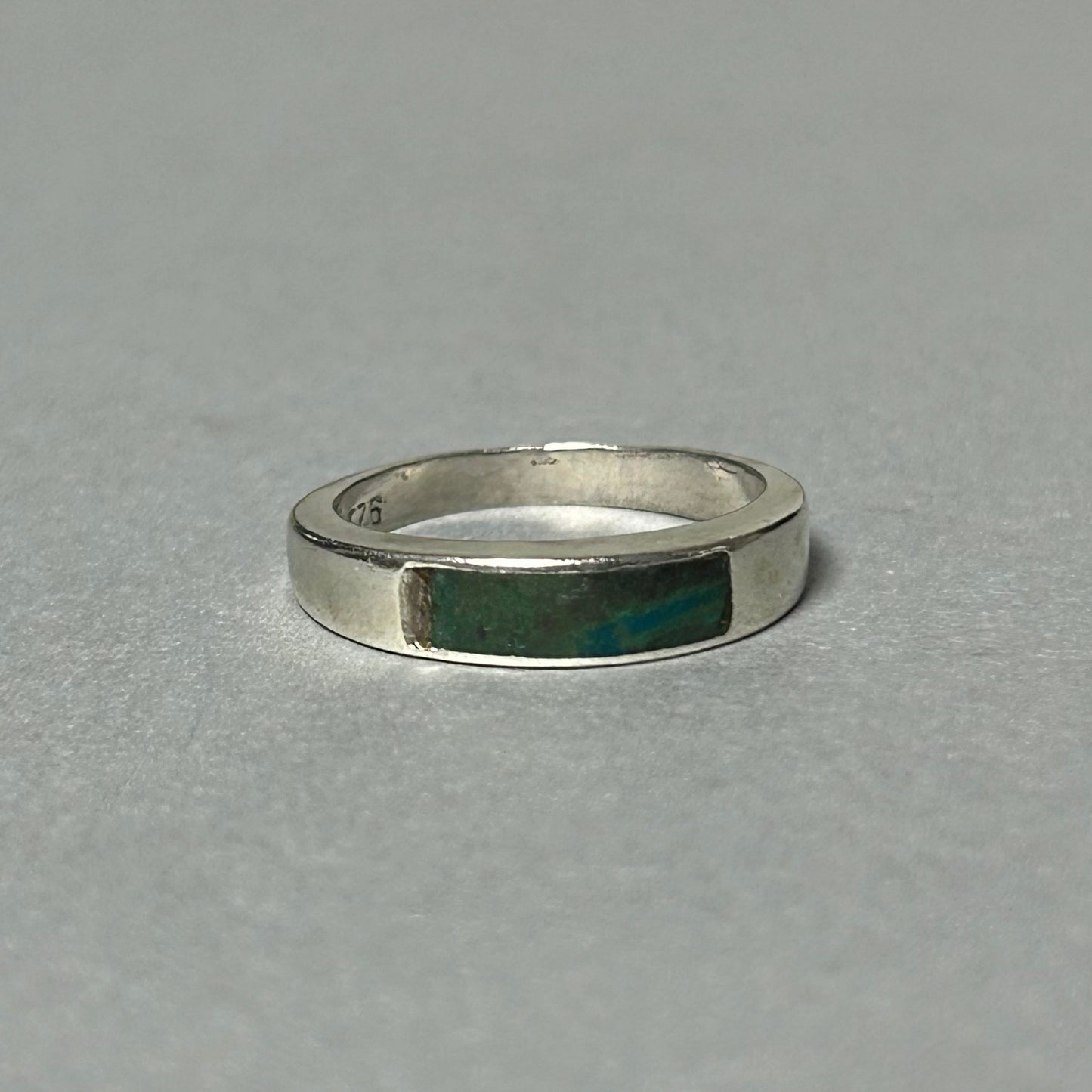 Ring aus 925 Sterling Silber mit Malachit-Einlage