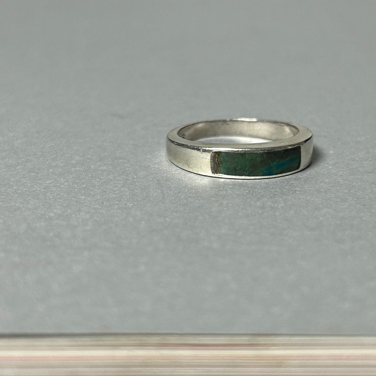 Ring aus 925 Sterling Silber mit Malachit-Einlage
