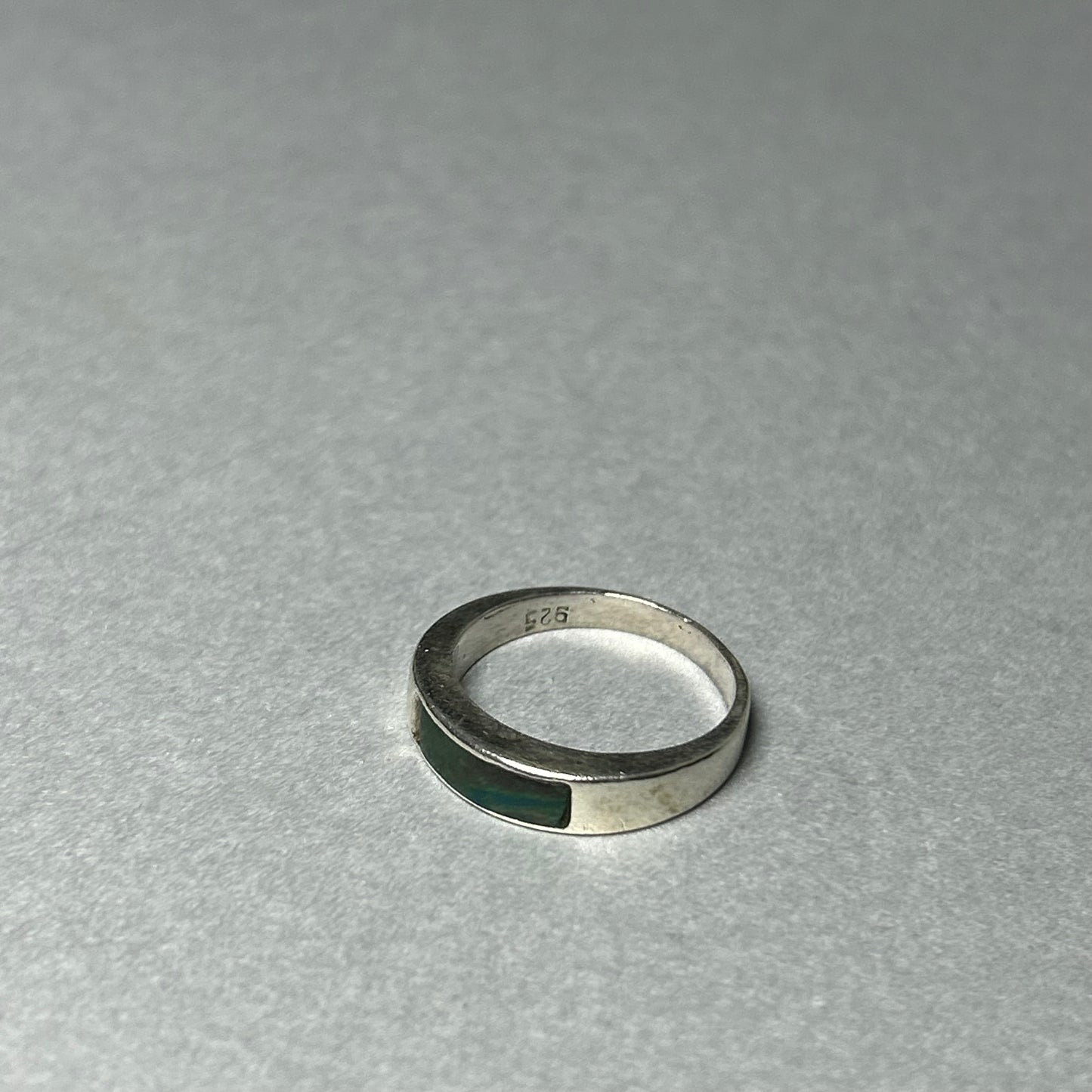 Ring aus 925 Sterling Silber mit Malachit-Einlage