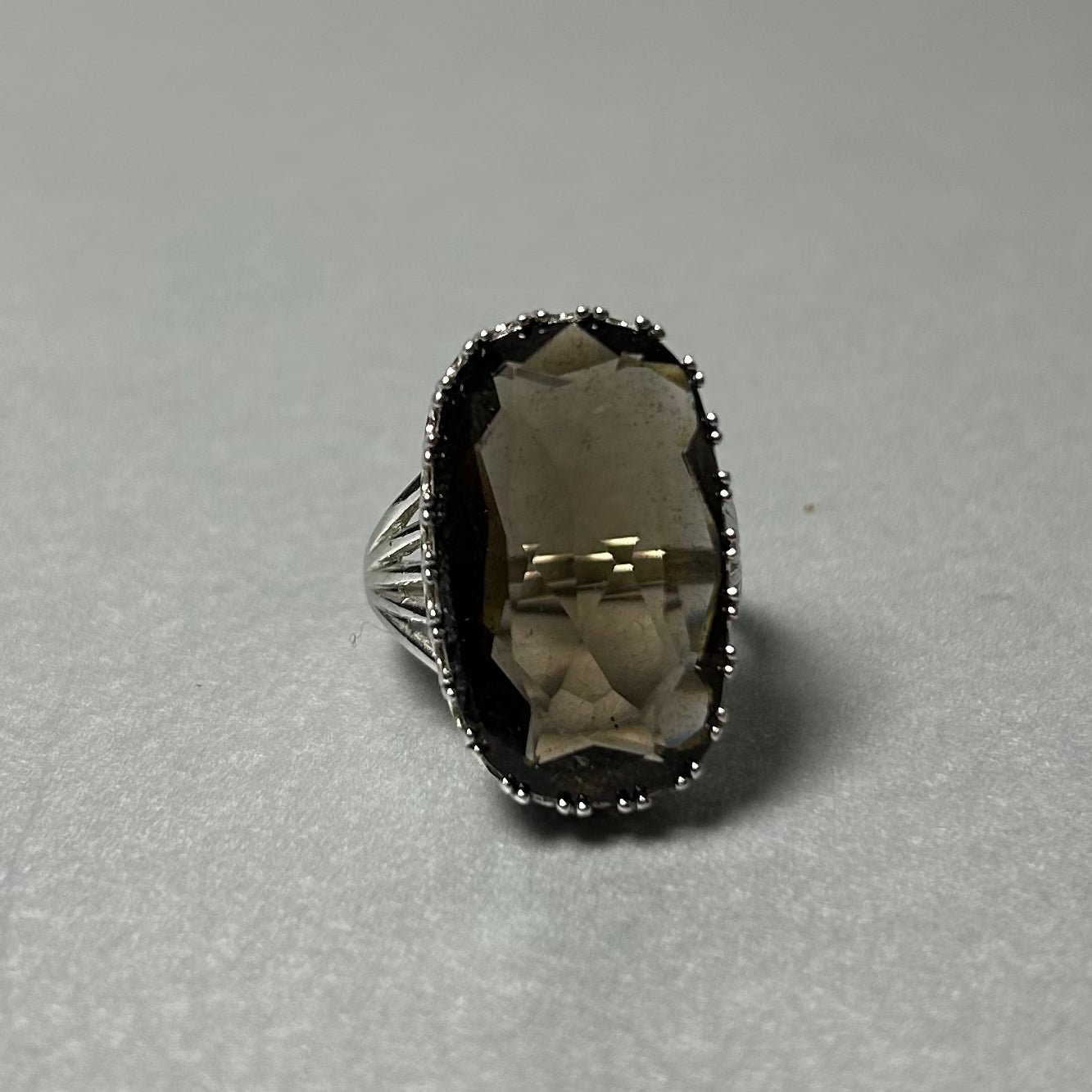 Ring aus 925 Silber mit  Rauchquarz