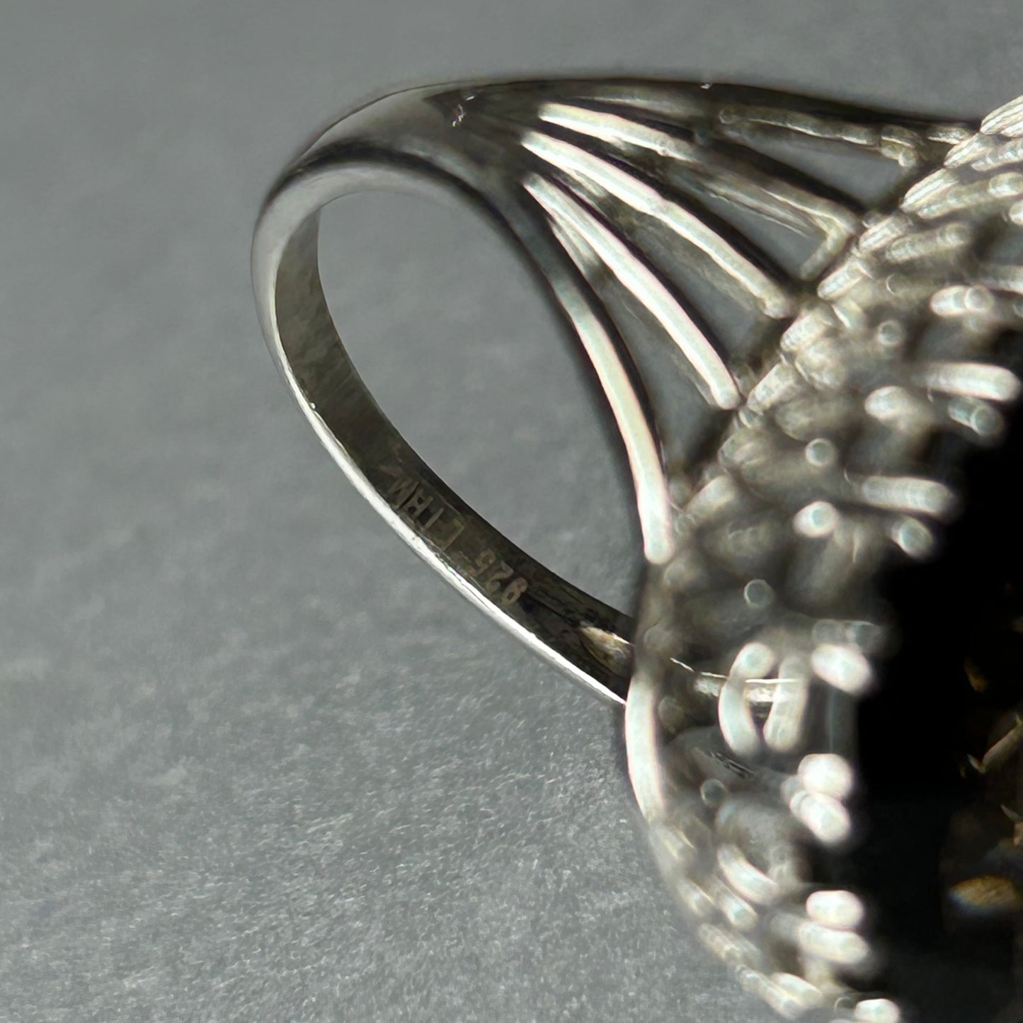 Ring aus 925 Silber mit  Rauchquarz