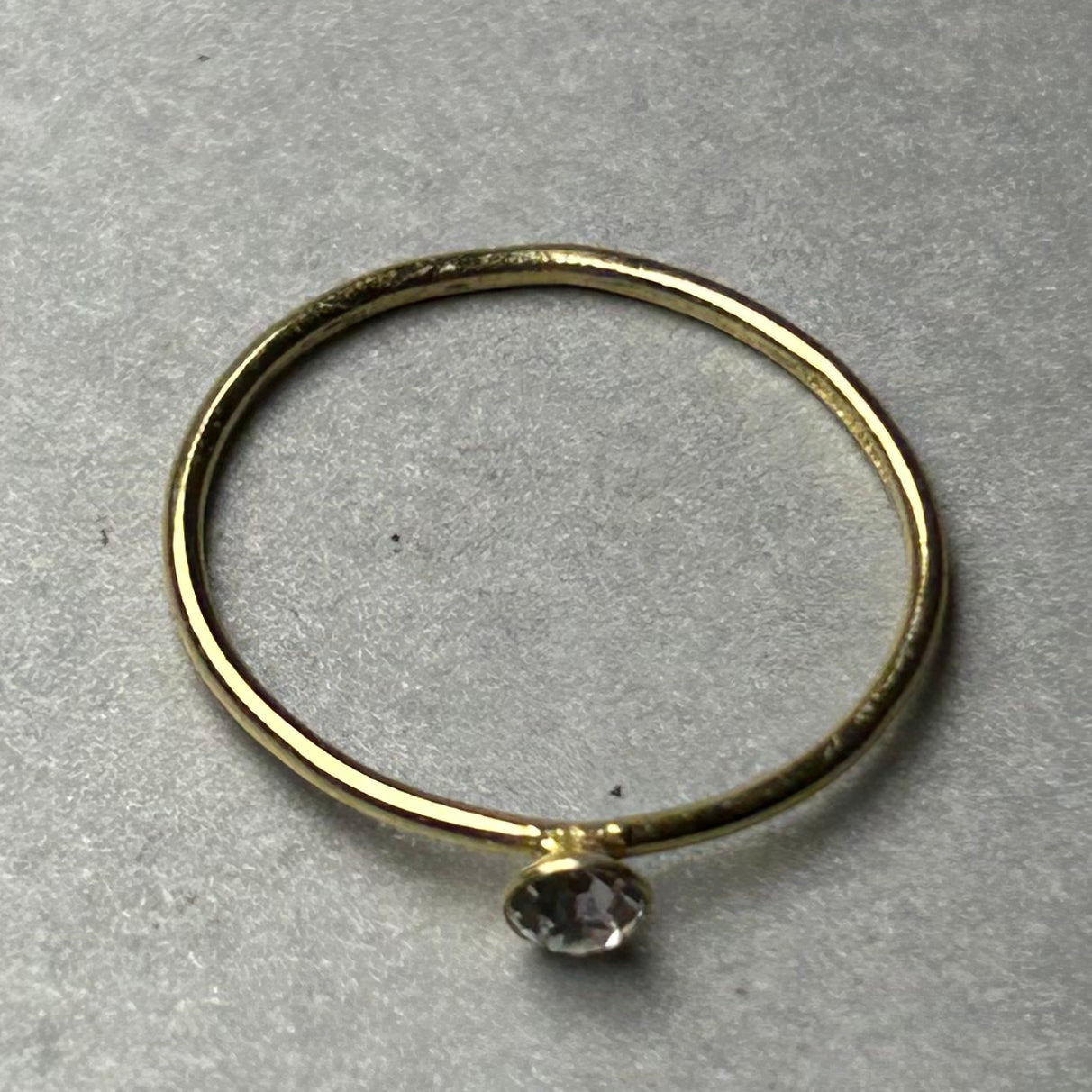 Vergoldeter 925 Silber Ring mit Zirkonia