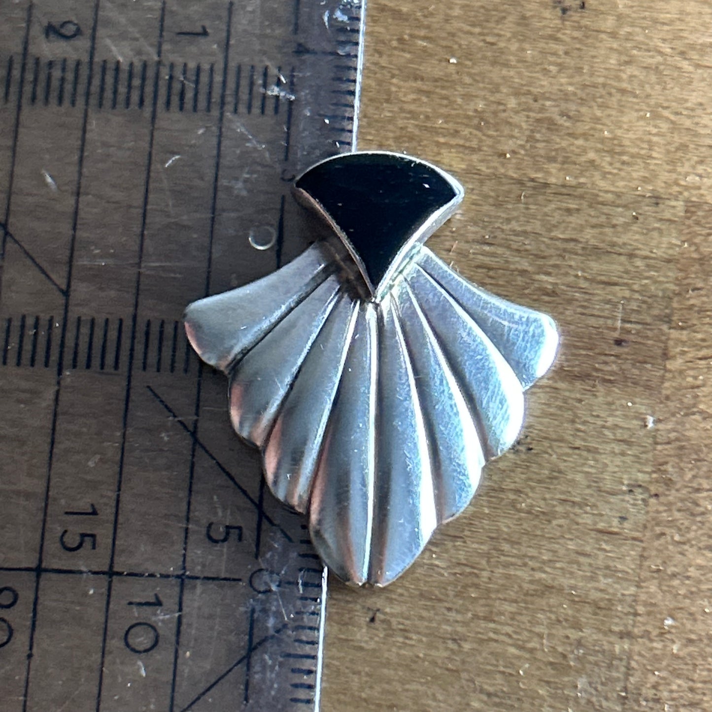 Art-Déco-Anhänger aus 925 Silber mit Onyx