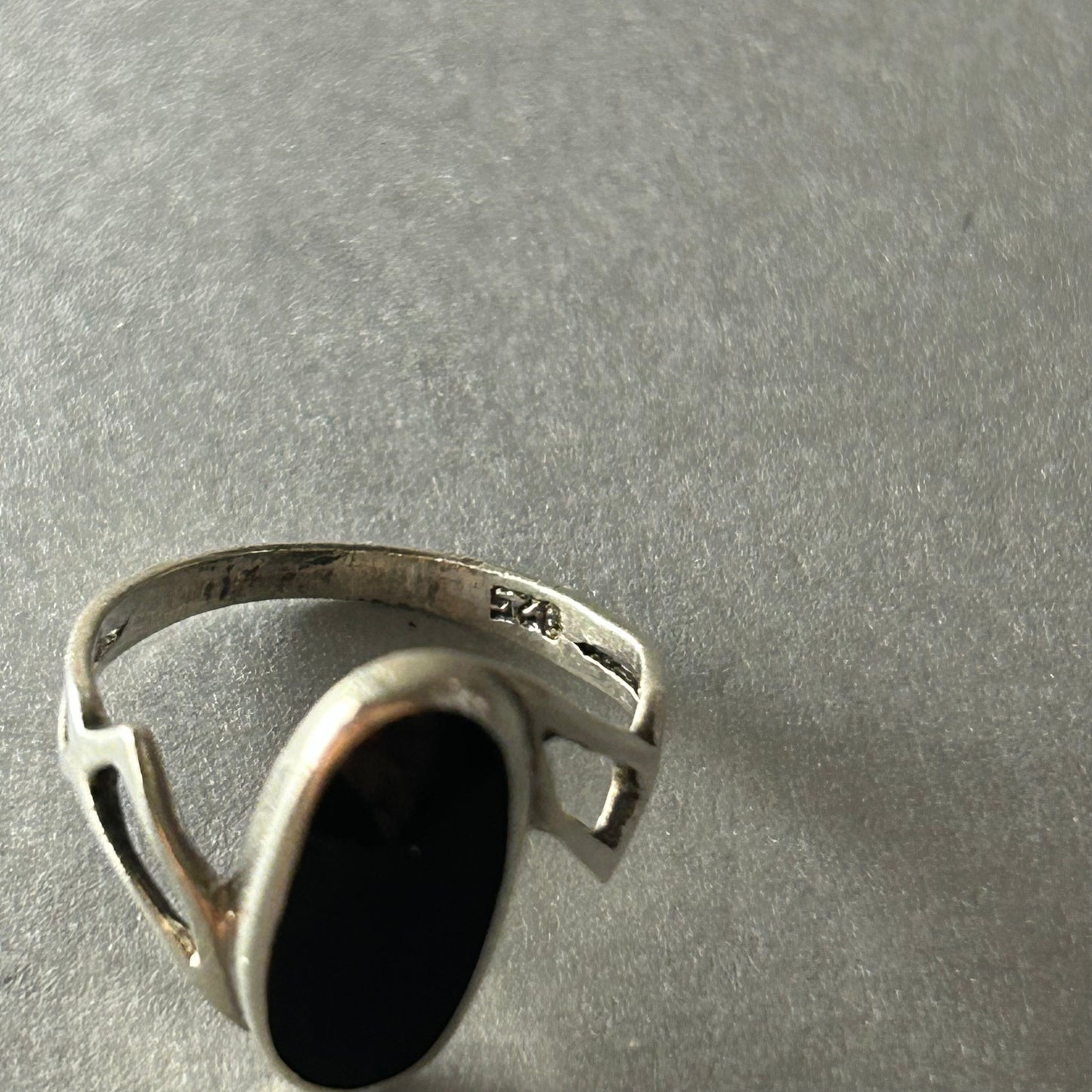 Onyx-Ring aus 925 Silber