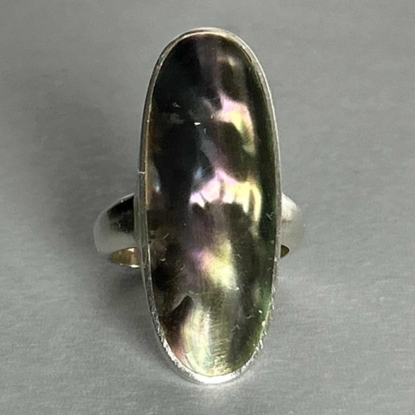 Ring aus 925 Silber mit Paua-Perlmutt