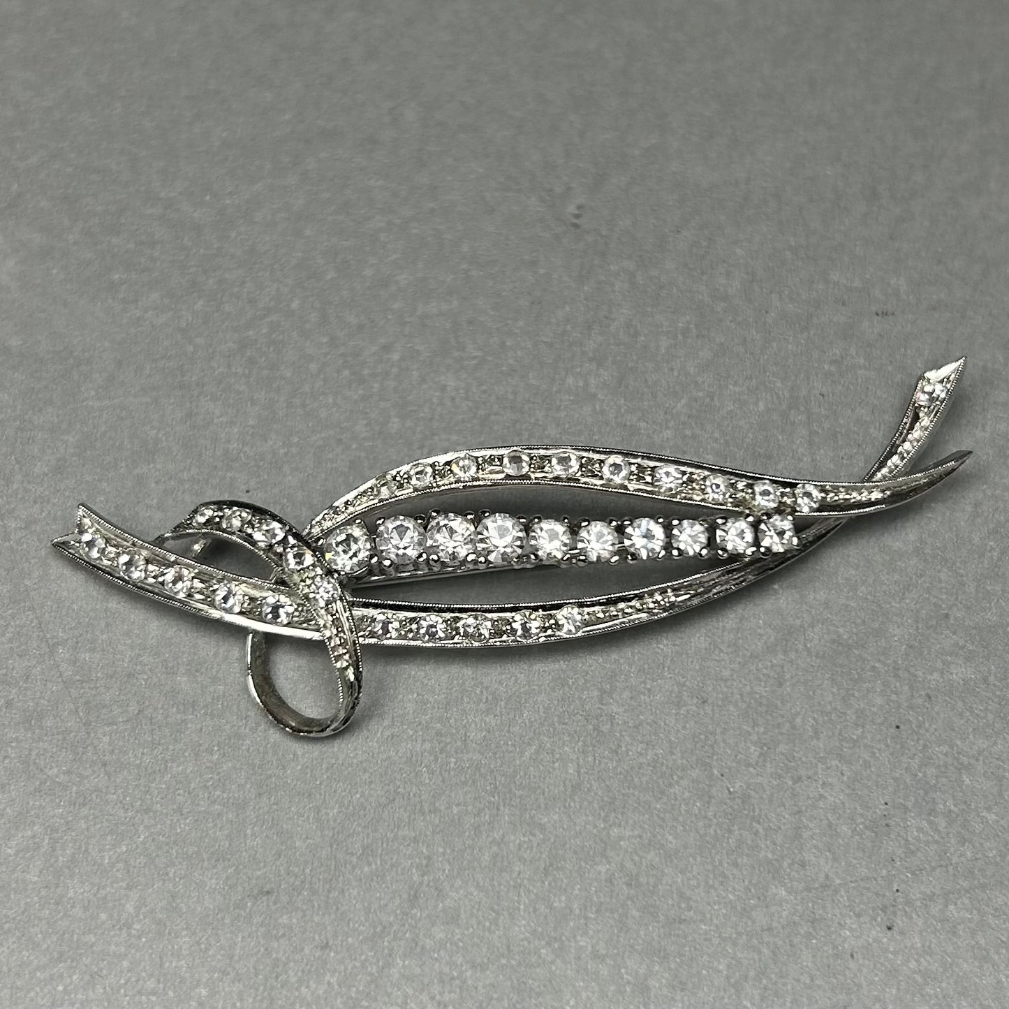 Brosche mit Zirkonia aus 925 Silber