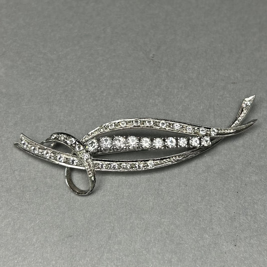 Brosche mit Zirkonia aus 925 Silber