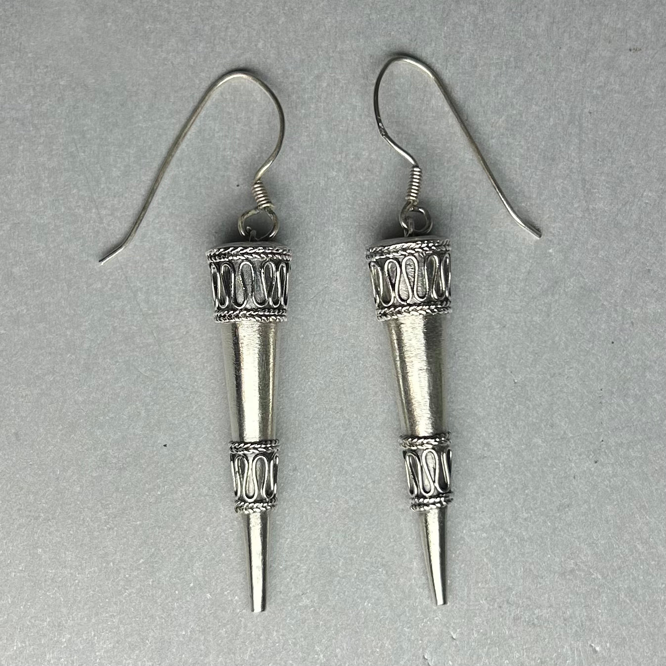 Ohrringe aus 925 Silber Lange Ohrhänger Spitz