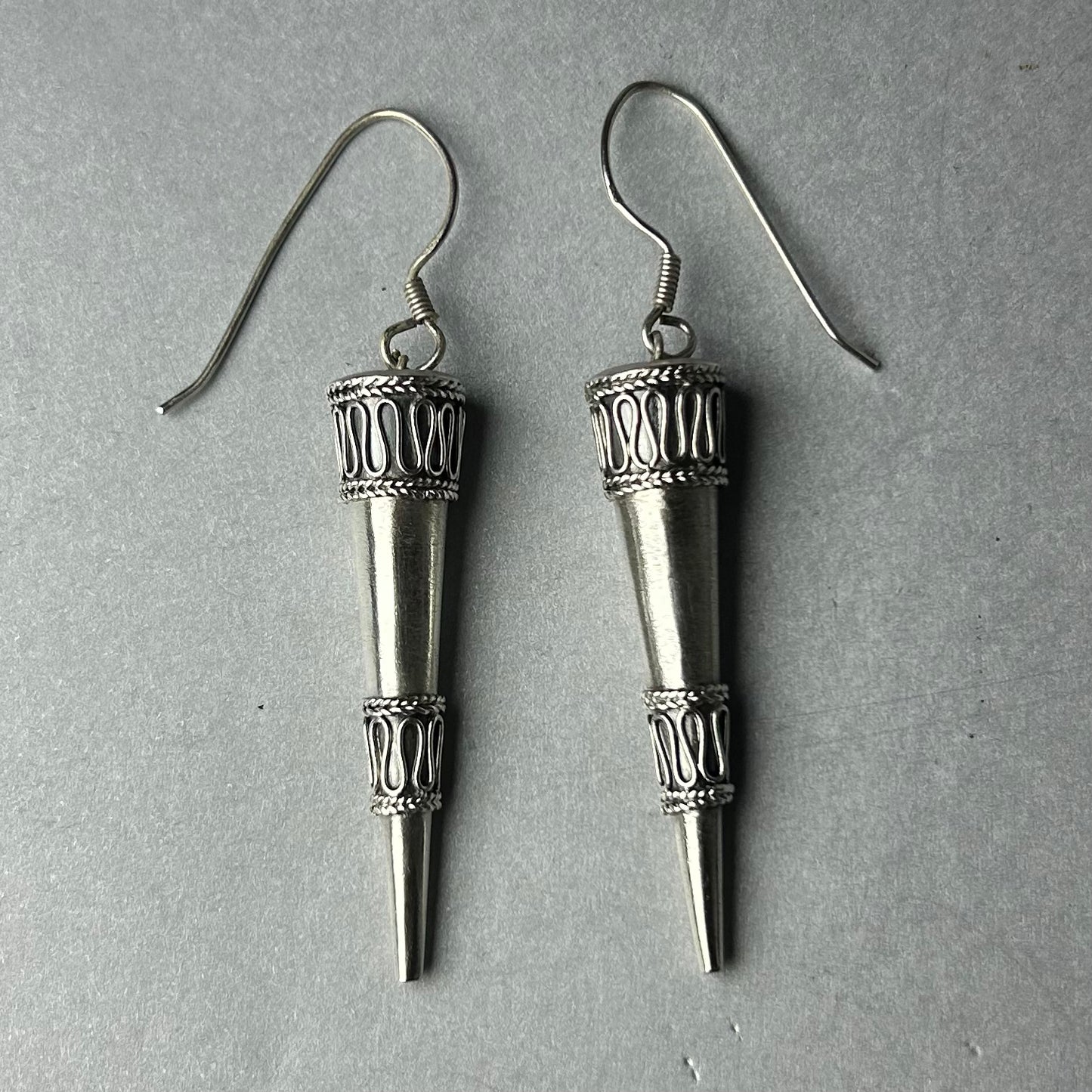 Ohrringe aus 925 Silber Lange Ohrhänger Spitz