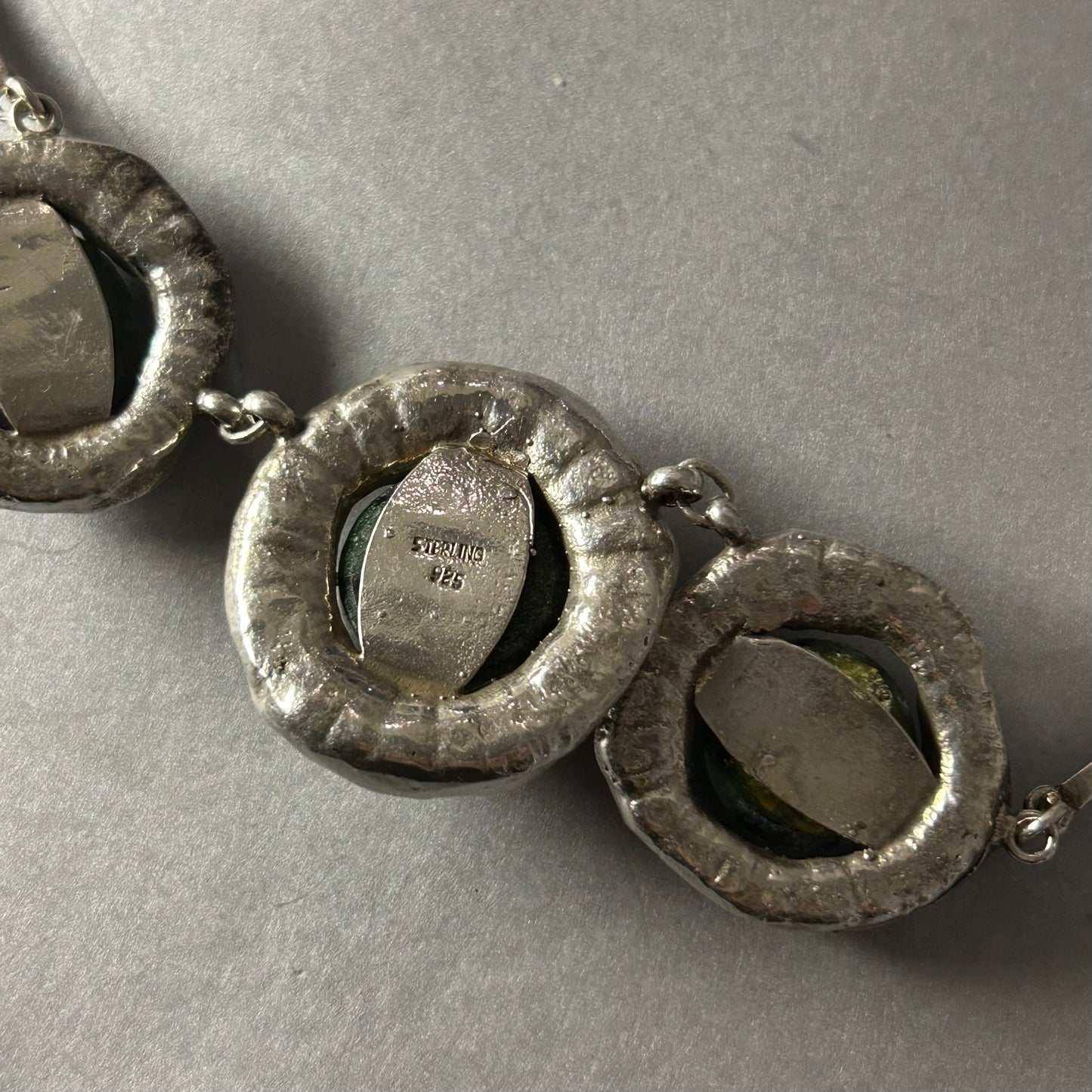 Kette Collier aus 925 Silber mit Rubin-Zoisit