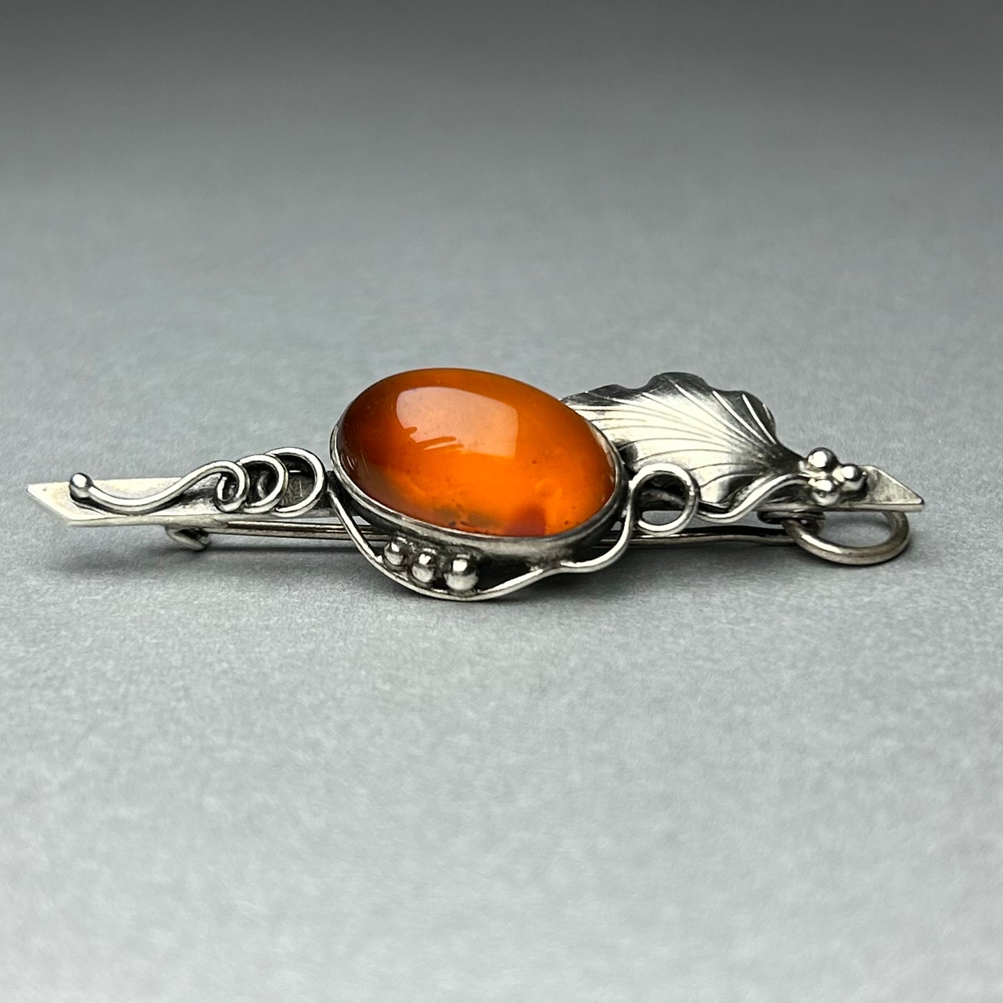 Brosche und Anhänger mit Karneol aus 925 Silber