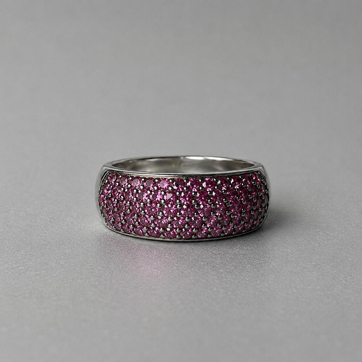 Ring aus 925 Silber mit pinken Zirkonia